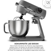 Resim Karaca Multichef Artisan Digital Ekran 7 Litre Döküm Stand Mikser Antrasit 1800W 