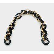 Resim angel çanta aksesuar Akrilik 35 Cm Siyah Light Gold Zincir 