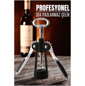 Resim MBB ETİCARET Tirbuşon Şarap Açacağı ve Şişe Açacağı 304 Paslanmaz Çelik 
