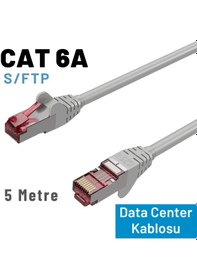 Resim Enıs 5 Mt Gri Cat 6a S/ftp Ethernet Data Center Patch Kablo 