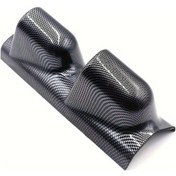 Resim Fochsia Karbon Fiber 52mm Evrensel A-pillar Çift Gösterge Podu Spor Araç 