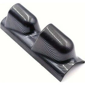 Resim Fochsia Karbon Fiber 52mm Evrensel A-pillar Çift Gösterge Podu Spor Araç 