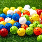 Resim 50 adet/paket 42mm Golf Antrenman Topları 26 Delikli Kapalı Plastik Golf Topları PE Malzeme JQ58962 