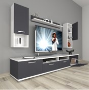 Resim Decoraktiv Eko 5200da Mdf Tv Ünitesi Tv Sehpası - Beyaz - Antrasit 