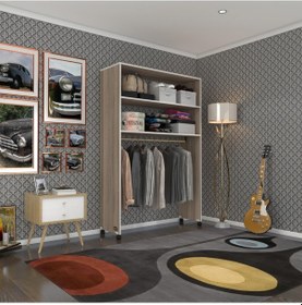 Resim Kenzlife Giysi Dolabı Hayrettin 180 120 40 Crd Gardırop Tekerlekli 