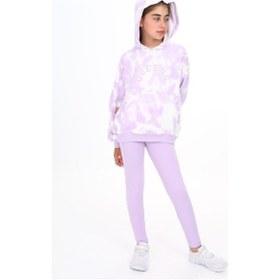Resim Toontoy Kids Toontoy Kız Çocuk Batik Desenli Taytlı Takım Lila 