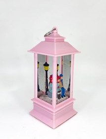 Resim Romantik Kış Masalı Işıklı Kar Küresi - Sevgililer Pembe 