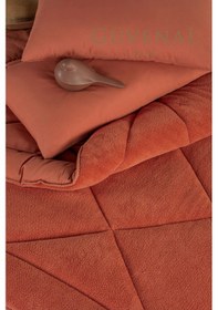 Resim Elite Wellsoft Tek Kişilik Çift Taraflı Yastık Kılıflı Lüx Yorgan Seti Yorgan Uyku Seti Çeyiz Turuncu 