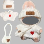 Resim 1 Set Beyaz Aşk Şapkası ve 17cm/6.7inç Bebekler için, Zimomo, Kız Arkadaş veya Kızı için Tatil Hediyeleri olarak Uygun, Moda Bebek Aksesuarları, Kumaş Malzeme, Kırmızı Kalp Tasarımı ile, Bebek Giyimleri | Eğlenceli Tasarım | Kumaş El Sanatları 