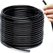 Resim 1/4" Siyah Damlama Sulama Hortumu - 50-100 Ayak, Esnek ve Dayanıklı, Kendin Yap Bahçe Sistemleri, Hidroponik ve Aerosol Uygulamalar için İdeal, Çeşitli Bahçe Projeleri için Boş Dağıtım Hortumu, Bahçe Hortumu | Esnek Hortum | Konik Uç 