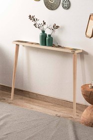 Resim bluecape Lyon 102x12cm Doğal Ağaç Tek Sıra Traverten Taşlı Dresuar 