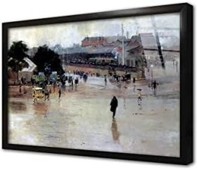 Resim Kasaba Meydanı Çerçeveli Cam Tablo 20x30 cm CB23034 