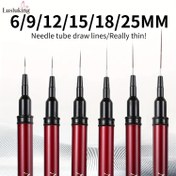 Resim 1/6 adet Ultra-İnce Tırnak Sanatı Liner Fırçalar Seti - Profesyonel Detaylı Tırnak Sanatı Kalemleri Jel, Akrilik ve Cilalar için | Salon Kalitesinde Manikürler Evde Yapmak İçin 6/9/12/15/18/25mm Uçlar Dahil | Hassas Tasarım 