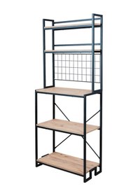 Resim Uykula 5 Raflı Metal Mutfak Rafı Ve Çok Amaçlı Düzenleyici - Modern Kahve Köşesi & Mikrodalga Standı 190 Cm Diğer 