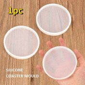 Resim 1 adet Yeni Yuvarlak Bardak Altlığı Reçine Kalıp Silikon Yapımı Epoksi Kalıp DIY El Sanatları Aracı 