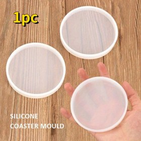 Resim 1 adet Yeni Yuvarlak Bardak Altlığı Reçine Kalıp Silikon Yapımı Epoksi Kalıp DIY El Sanatları Aracı 