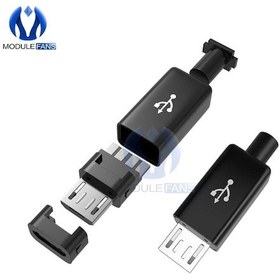 Resim 4 Pin Mikro Usb Konnektör Şarj Kablosu Soketi Set 4 Adet 