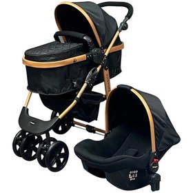 Resim Bebegold Travel Sistem Bebek Arabası Gold Siyah 