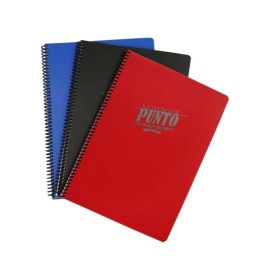 Resim Punto A4 Spiralli Defter Pp Kapak Çizgili 80 Yaprak 12 Li Paket 6534 
