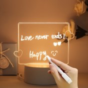 Resim USB ile çalışan 3D Kalp Gece Lambası Kalem ile - Sevgililer Günü, Yatak Odası, Oturma Odası veya Ofis Dekorasyonu için Mükemmel 