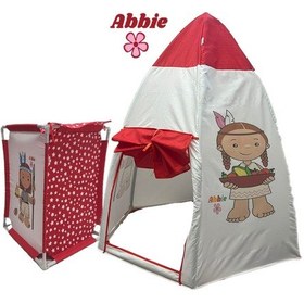 Resim Abbie Resimli Kızılderili Sepetli Oyun Çadırı Bzi Kırmızı 