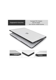 Resim Apple Uyumlu MacBook Air 13.6 İnç M2-m3, Tpu Outdoor Touchıd'li Air M2-m3 A2681 A3113 İle Şeffaf 