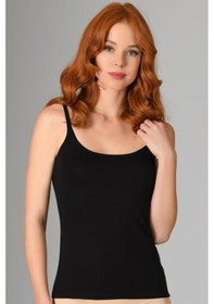 Resim 3 Adet Nbb Bayan İp Askılı Kare Yaka Atlet 662 Siyah 