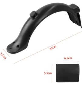 Resim Bisiklet Dünyam Mi Pro 2 Scooter Uyumlu Arka Çamurluk Full Set - Stop Lambalı & Destekli 