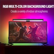 Resim DOMMIA Dokunmatik Kontrol LED Okuma Görev Lambası, Ayarlanabilir, RGB Fantezi Renk Ortam Lambası, Yanıp Sönen Olmayan, Alan Tasarrufu Sağlayan, Güçlendirilmiş, Pol Desteği ile, Ev Ofisi Dekorasyonu için 