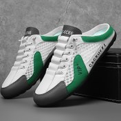 Resim Erkek Slip-On Sneakers Kapatma - Nefes Alabilen Mesh & Sentetik Üst, Yeşil Detaylar, Rahat PVC Taban, Günlük Sokak Giyim, Plaj ve Açık Hava Aktiviteleri için, Plaj Ayakkabıları | Şık Slipons | Dayanıklı Ayakkabılar 