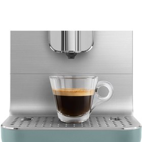 Resim Smeg Zümrüt Yeşili 50s Style BCC13EGMEU Otomatik Süt Tanklı Espresso Kahve Makinesi 