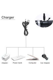 Resim Profisher Usb Dc 5v Güç Kaynağı Şarj Adaptörü Kablosu 3.5mm Jaklı Mosunx Siyah 