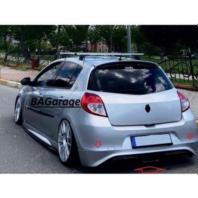 Resim Clio 3 Makyajlı Kasa Custom Arka Tampon Eki-fiberglass-boyasız 