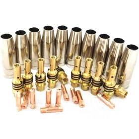 Resim Betty Becky 30 Adet 15AK Torç Makinesi Sarf Malzemeleri Mıg Torch Gaz Nozulu Ipuçları Tutucu (Yurt Dışından) 