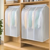 Resim Gardırop Saklama İçin 1 Adet Ekstra Büyük Giysi Toz Örtüsü 19.6"x39.9"x47.2"/50cm*100cm*120cm, Saydam Nem Geçirmez, Tam Fermuarlı Saklama, [Giysi Torba Özel Stil] 
