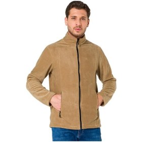 Resim Şensel, Erkek Polar Mont, Bej -99E411- Cepli,Fermuarlı,Outdoor 