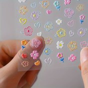 Resim 3D Kabartmalı Tırnak Stickerları - Kelebek Çiçek Papatya Karikatür Tasarımı, Kendinden Yapışkanlı Reçine Dekorlar için Tırnaklar, Ayak ve El Tırnakları, Mat Bitiş, Pastel Renkler, Düzensiz Şekiller, Tek Kullanımlık Manikür Pedikür Süslemeleri, Tırnak Sanatı için Stickerlar, Tırnak Dekorasyonu, Eğlenceli Estetik, Kolay Uygulanabilir Dekaller 
