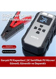 Resim 4 in1 8000mAh Lastik Sisirme Pompası Ve Starter Akü Takviye Seti 