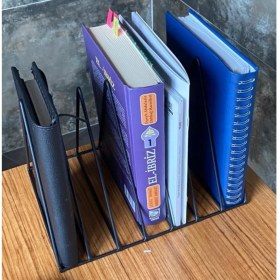 Resim Wess Dizayn Masa Üstü Metal Kalın Kitaplık, Dergilik, 7 ‘li Izgara Raf WD-43K 