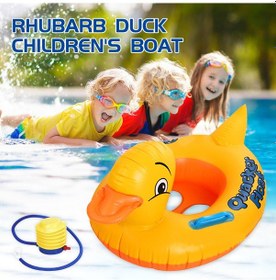 Resim Ördek Figürlü Oturaklı Çocuk Yüzme Simidi Çok Renkli 