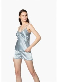 Resim Pierre Cardin 6'Lı Uzun Gecelik Sabahlık Set 6025 Mist Rengi (546534717) 