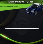 Resim ACK Dizayn FİAT EGEA SEDAN 2015+ ARACA ÖZEL KROM BAGAJ ALT ÇITASI PASLANMAZ ÇELİK A+ 