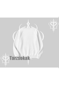 Resim Biskilet Sweatshirt Anime Cyberpunk Kız Baskılı Beyaz 