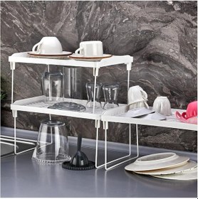 Resim Mutfak Organizer Raf - Delikli Tasarım, Çok Amaçlı Düzenleyici, Mutfak Ve Banyo Kullanımına Uygun 