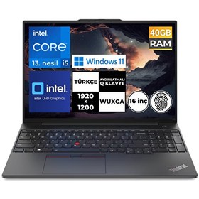 Resim ThinkPad E16 Gen1 i5-1335U 40GB 256 GB SSD 16" WUXGA Lenovo