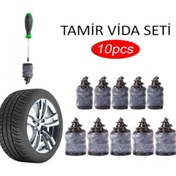 Resim ugursepeti Motosiklet Araba Oto Lastik Tamir Kiti Kauçuk Vida Seti Lastik Yama Kolay Vida Lastik Yaması 