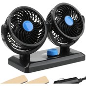 Resim Genel Markalar Araç Içi Torpido Üstü Çift Fanlı Oto Vantilatör 360° Dönebilir 12v 