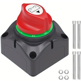Resim Dashanshop 12v-48v Marine Akım Kesici Şalter 3 Pinli 1-2-both-off Araç Tekne Karavan Atv Utv 
