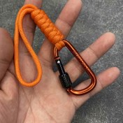 Resim 1 Adet Örgülü Halat Anahtarlık ve Metal - Dış Mekan Acil Durum İpi, Spor Yuvarlak Tasarım - Sırt Çantaları & Hediye Etiketleri için Uygun, EDC Hızlı Asılabilir Hırsızlık Karşıtı Zincir 