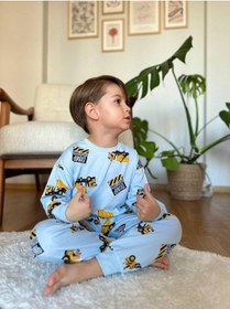 Resim Erkek Çocuk Pamuklu Pijama Takımı Çok Renkli 